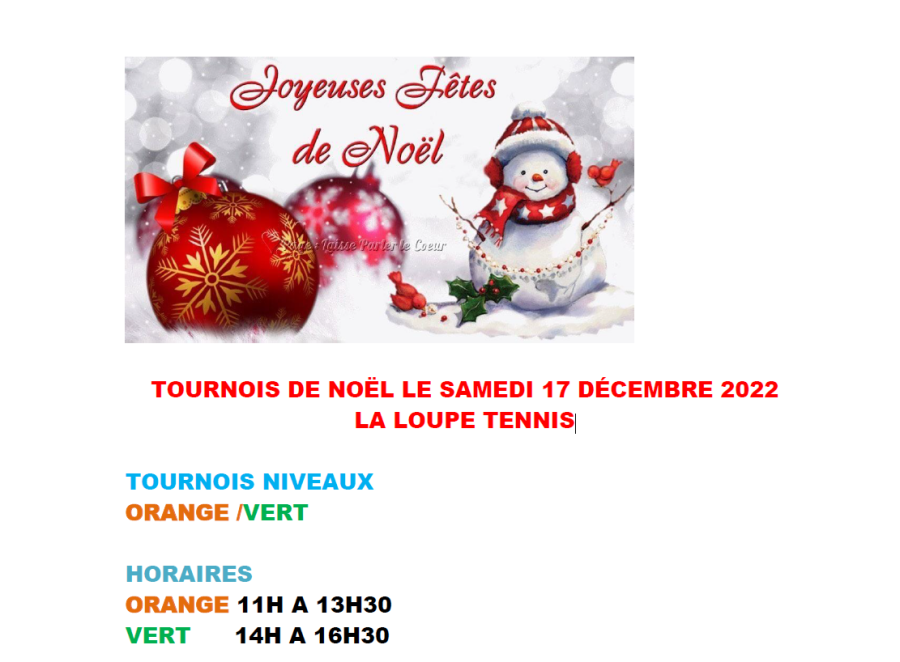 tournoi noel 2022